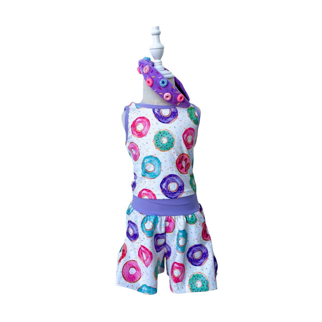 Donut Two-Piece Athletic Tank and Skort Set