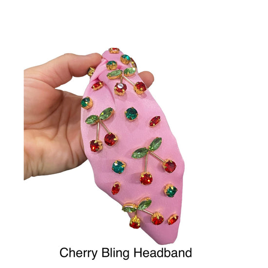 Cherry Bling Headband