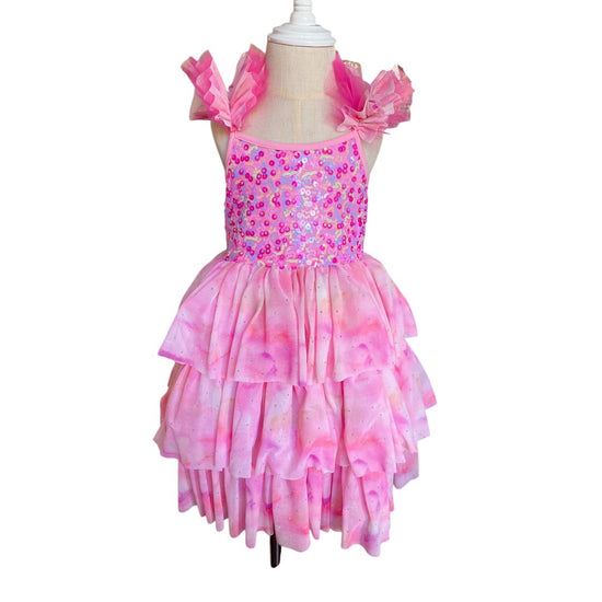 Ombre Pink Sparkle Tulle Dress