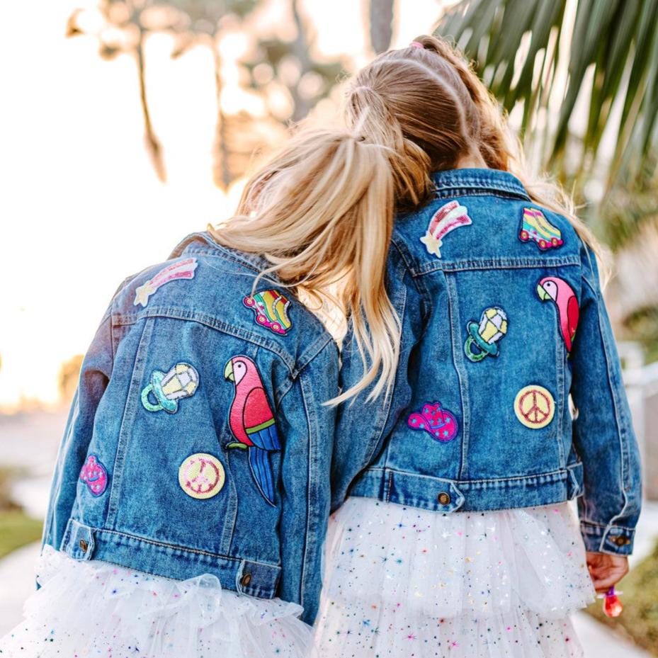 ThreeWildflowerDesigns Back to Our Roots Patched Denim Jacket 5T