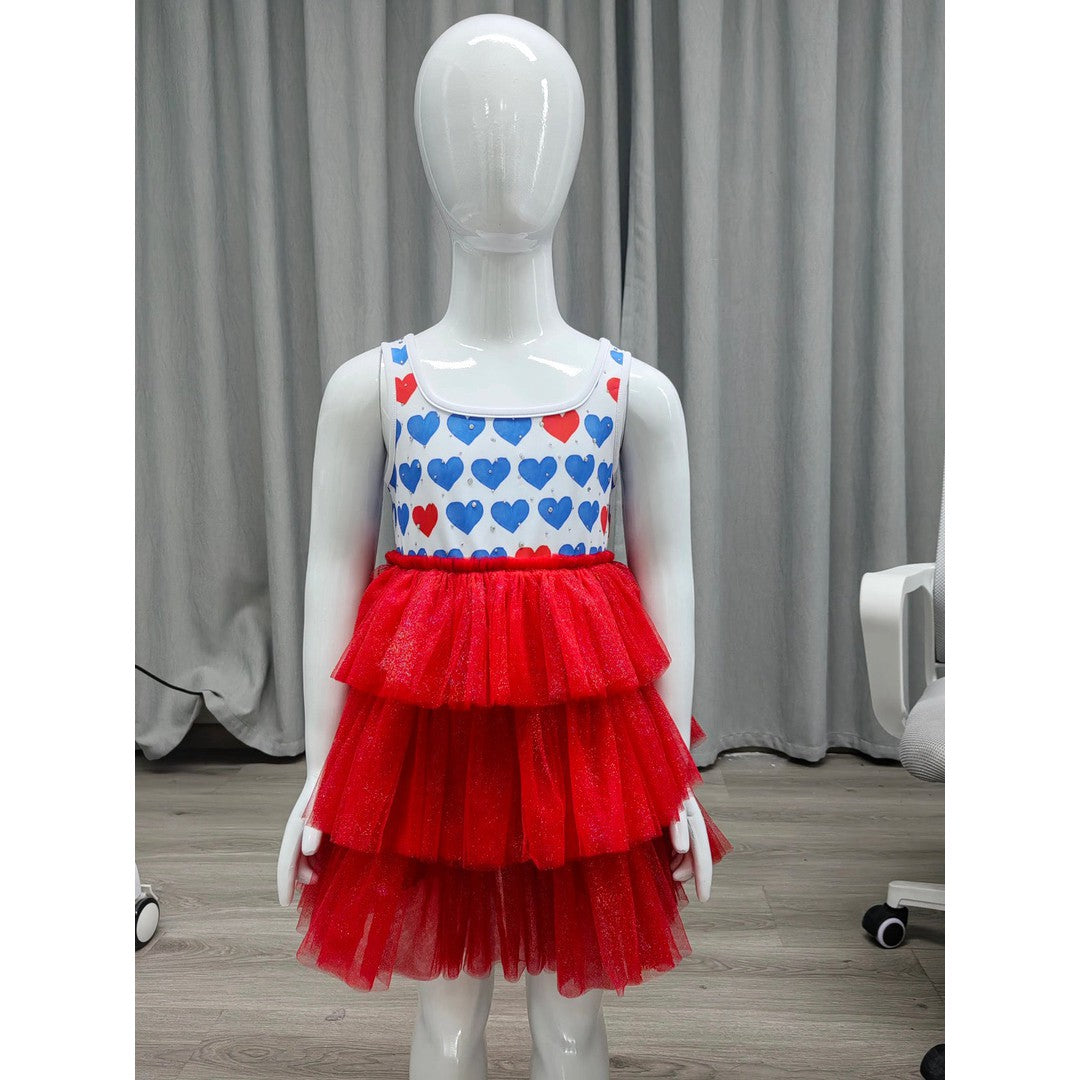 Sparkly Fourth of July Tulle Dress