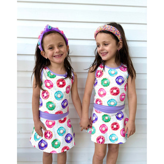 Donut Two-Piece Athletic Tank and Skort Set (PREORDER)