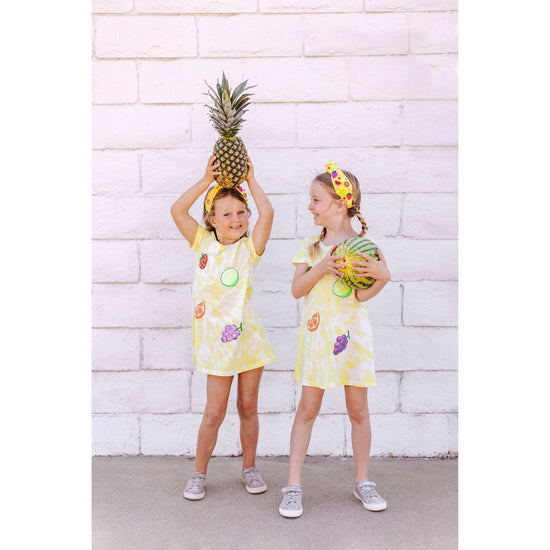 Tie Dye Patched Fruit Dress