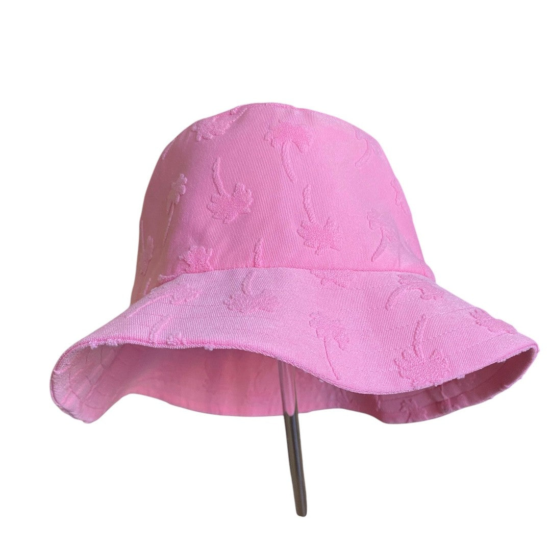 Pink Palm Print Bucket Hat