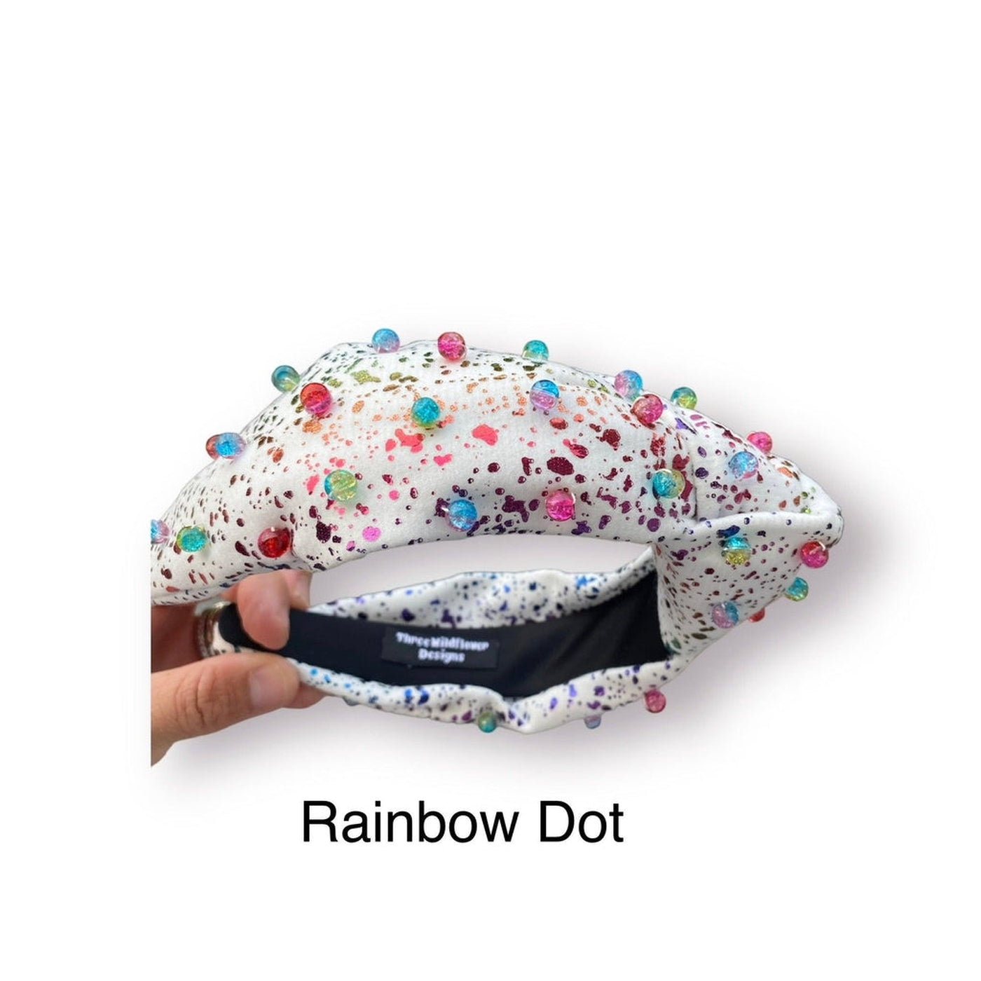 Rainbow Dot Knot Headband