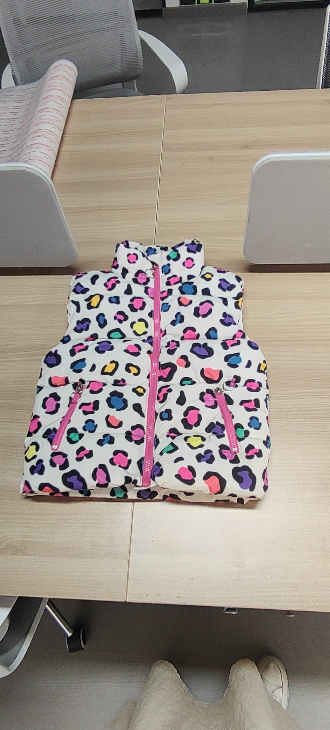 Cheetah Print Bubble Vest (pre-order)