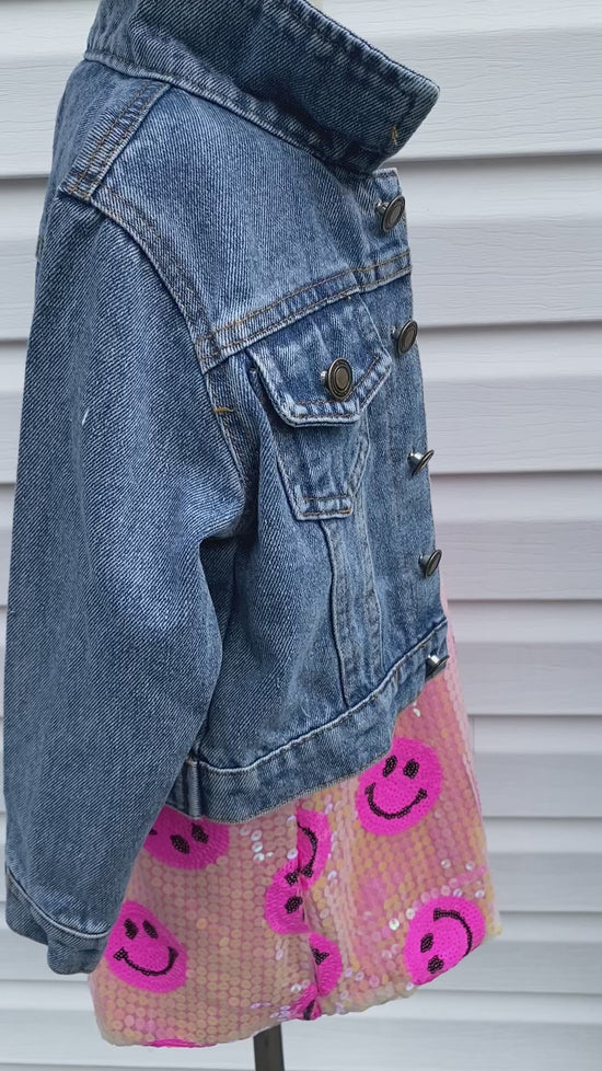 Load and play video in Gallery viewer, Catch Ya on the Flip Side Denim Jacket
